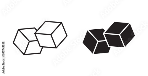 Ice icon. Vector illustration isolated on white.