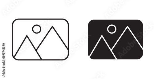 Image icon. Vector illustration isolated on white.