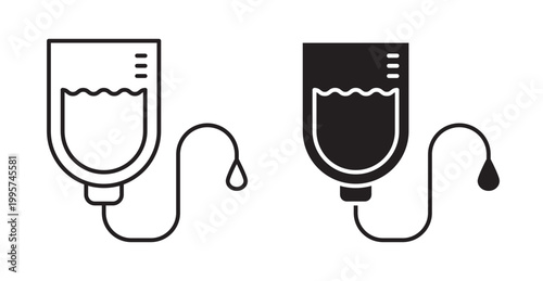 IV drip icon. Vector illustration isolated on white.