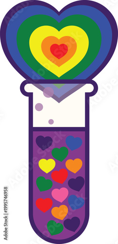 Rainbow Pride Science Test Tube