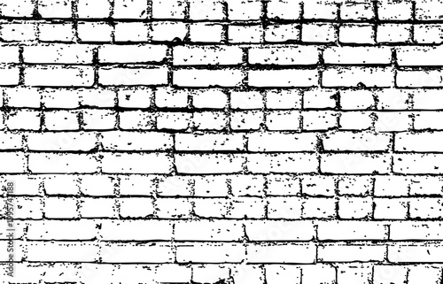 Brick wall grunge pattern, grey ceramic stone tile, black and white brickwall