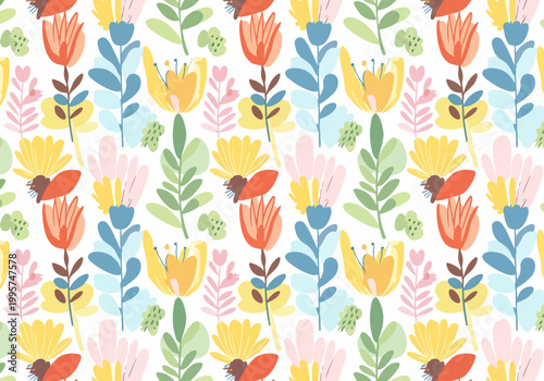 Vintage romantic floral pattern with faded colors and delicate blooms evoking nostalgia and timeless beauty