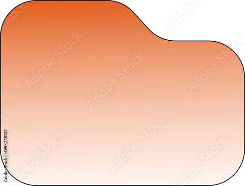 vector illustration of an orange paper, folder icon vector illustration