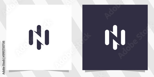 letter n logo design vector