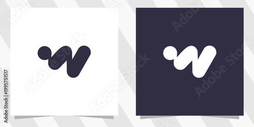 letter w logo design vector