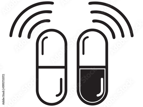 Wireless Smart Capsule Medication Tracking System Icon