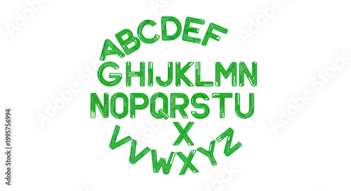 Green Alphabet Letters