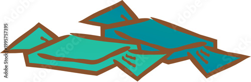 Hand drawn green candies