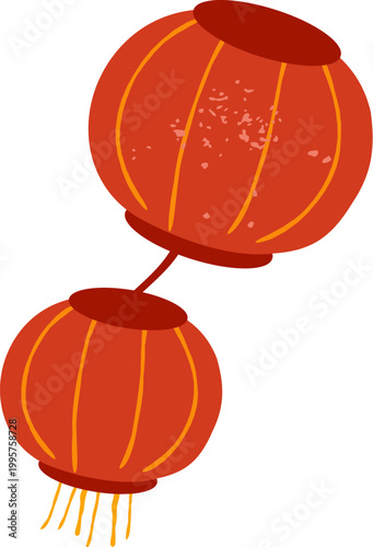 Two lanterns hangs together