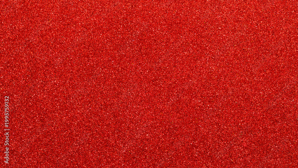 Naklejka premium Vibrant red glitter texture background with sparkling particles for festive design projects