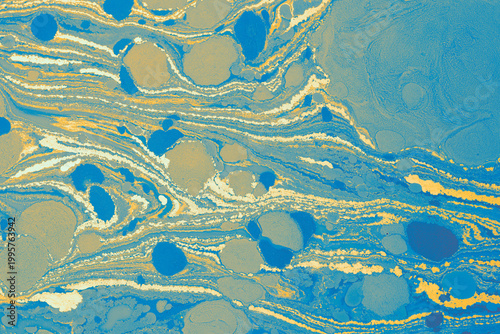 Foto Abstract Ebru Marbling Texture Background