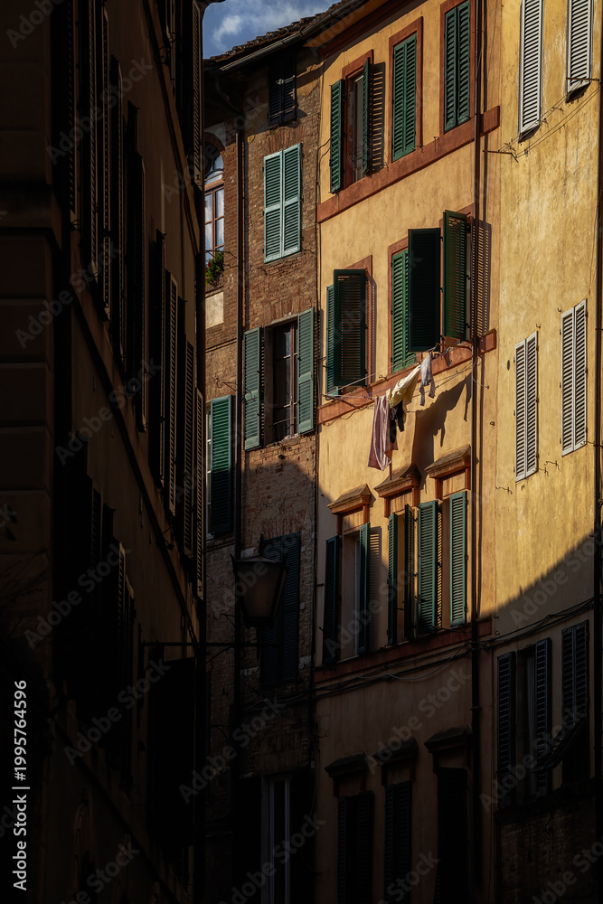 Obraz premium Calles de Siena, Toscana
