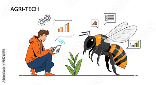 Smart agriculture technology with robotic bee for digital farming and pollination
