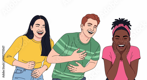 People laughing and enjoying moment together outdoors