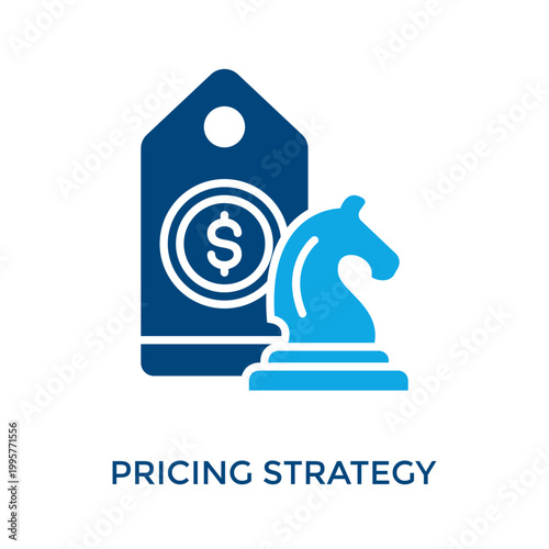 Pricing Strategy Icon Dual Tone Style. Vector Illustration For Graphic Design
