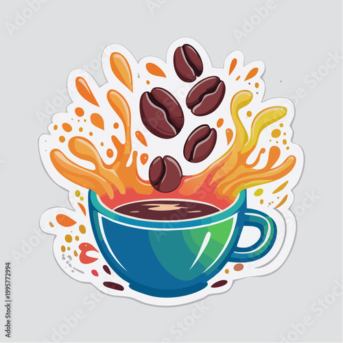 Coffee Splash with Beans