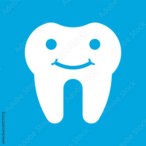 Tooth dental smile icon. Healthy clean teeth sign. Dental hygiene symbol.