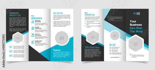 Creative Trifold Brochure Template Design with Vector File
