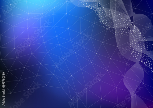 青いデジタルネットワークイメージ背景