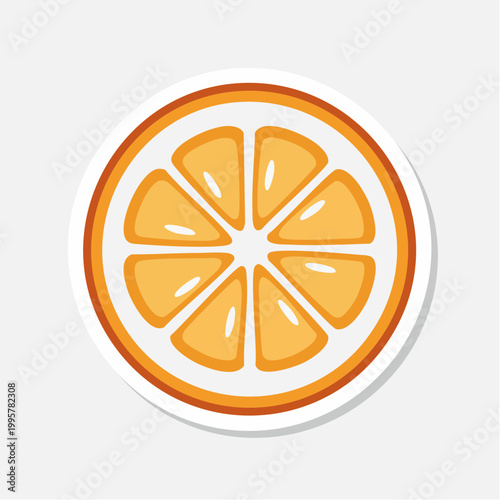 Stylized Orange Slice Icon