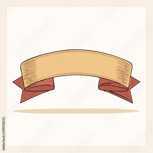 Vintage Ribbon Banner Illustration