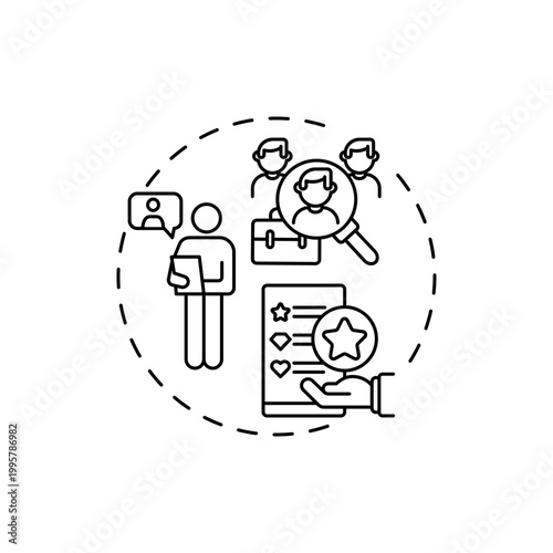 Recognition rituals concept icon. Praise and encourage employees idea thin line illustration. Motivating for better work. Inspiration workers. Vector isolated outline RGB color drawing