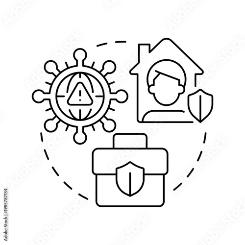 Health emergencies blue gradient concept icon. Medical threats management. Variety of unexpected occurrences. Round shape line illustration. Abstract idea. Graphic design. Easy to use in booklet