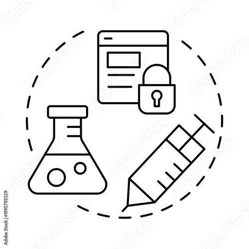Medical conspiracies blue gradient concept icon. Hiding information, laboratory research. Round shape line illustration. Abstract idea. Graphic design. Easy to use in article, blog post