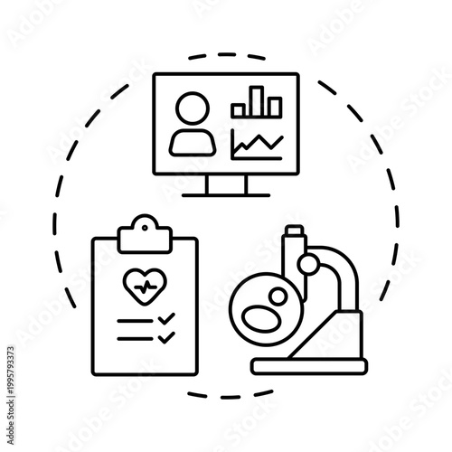 Chronic disease epidemiology blue gradient concept icon. Health conditions, risk factors. Round shape line illustration. Abstract idea. Graphic design. Easy to use in presentation, booklet