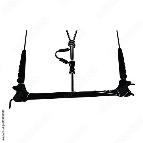 Kite bar silhouette set bundle on white background vector icon.