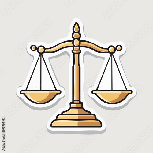 Golden Scales of Justice Icon