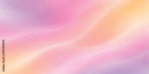 Abstract pink and purple flowing silk waves create a smooth satin texture with soft light curves in this colorful wavy textile background design
