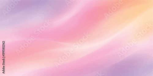 An abstract pink background features soft flowing waves of silk and satin fabric with smooth motion and light violet gradients for a luxury textile wallpaper design