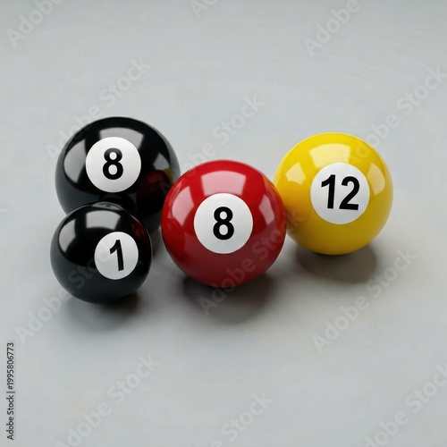 Pool Balls Arranged on Neutral Surface