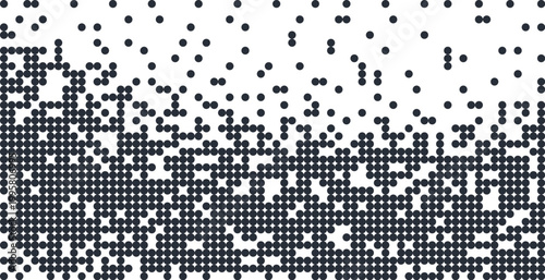 Halftone Grid Disintegrating Abstract