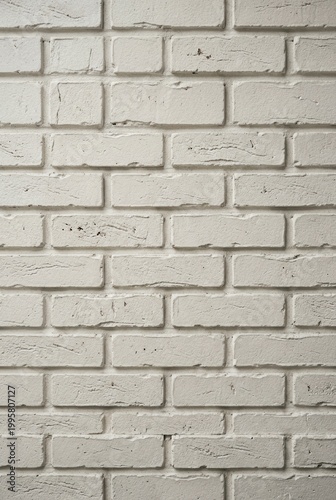 White Painted Brick Wall Texture Close-Up