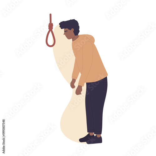 Bild auf Leinwand Depression and suicidal thoughts