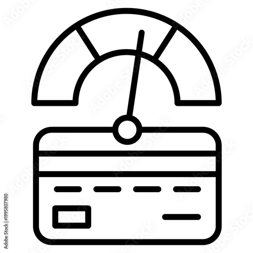 Credit Score Icon – Financial Rating Vector Symbol