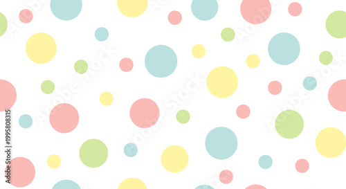 Pastel Polka Dots Pattern - Baby Shower, Nursery, Celebration Background