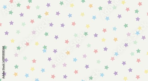 Pastel Star Confetti Background - Cute and Colorful Celebration Pattern