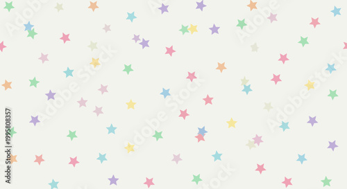 Pastel Star Confetti Background, Subtle Celebration Pattern