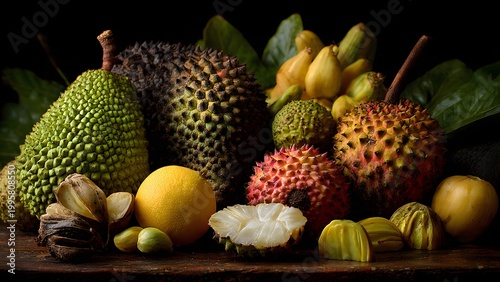 Tropical Soursop and Snake Fruit Centerpiece