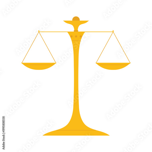 Magic wizard scale. Witchcraft inventory, occult ritual tools cartoon vector illustration