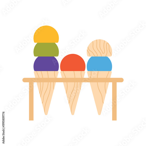 Colored logic games for children. Wooden montessori education cartoon vector illustration