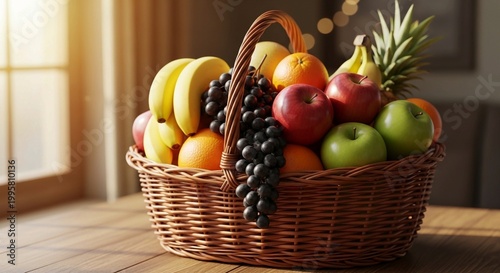 fruits and vegetables, fruits and vegetables in basket