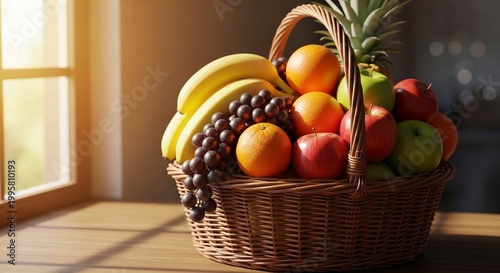 fruits and vegetables, fruits and vegetables in basket