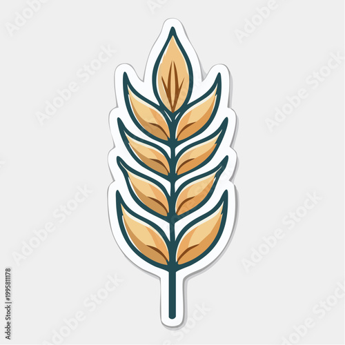 Stylized illustration of a wheat stalk