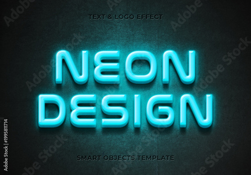 Neon Logo Mockup – Glowing Branding Presentation (PSD)