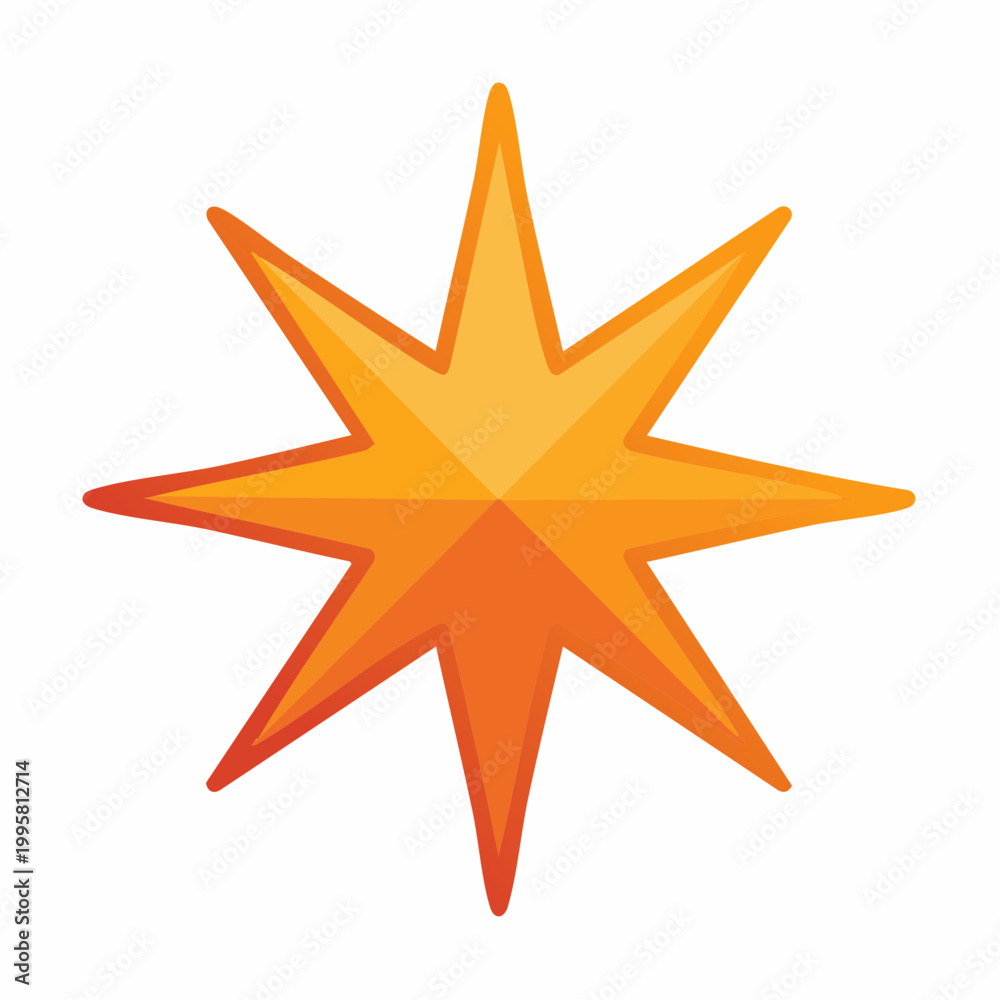 Obraz premium Orange Starburst Icon