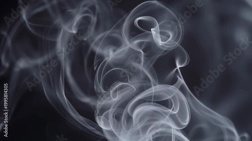 Defocused smoke flowing in dark space with soft mist motion effect